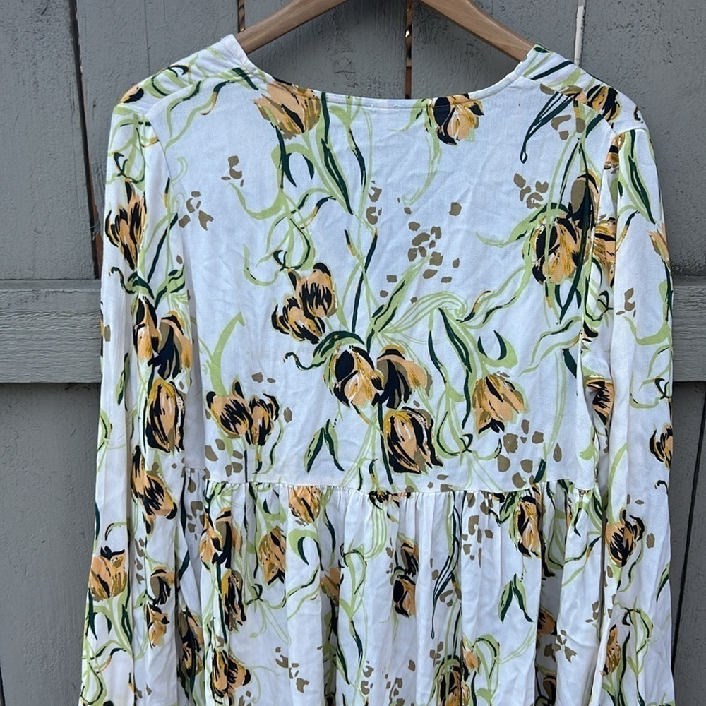 Free People Floral Bella Tunic Top Bohemian Cottagecore Festival Sz XS - Picture 5 of 5